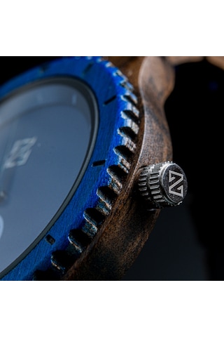 Zebrino Zbr-kn-bl Kineto Wood Blue Ahşap Erkek Kol Saati 45 Mm