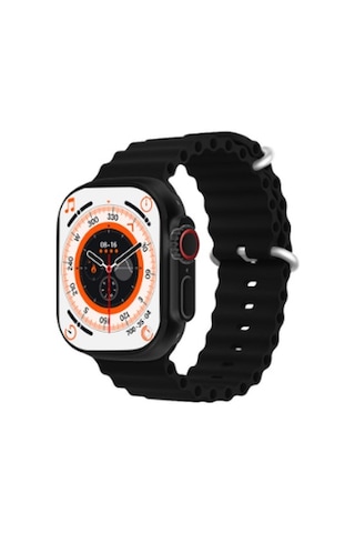T800 Ultra Smartwatch Kablosuz Şarj IP67 Su Geçirmez Özelliği 1.99 HD Ekran Siyah Renk Akıllı Saat-9017322330006