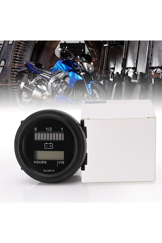 Led Pil Göstergeli Dijital Lcd Saat Ölçer 12v 24v 36v K16487