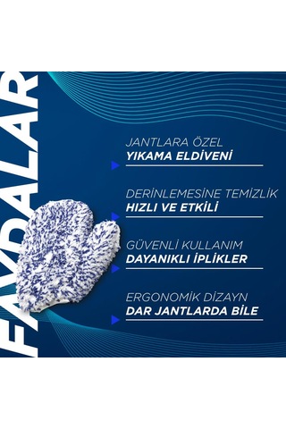 Gyeon Q²m Wheelmitt Evo Jantlara Özel Dayanıklı Yıkama Eldiveni - 1250 Gsm