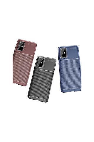 Galaxy S20 Plus Kılıf Zore Negro Silikon Kapak Kahverengi