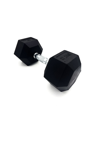 Alin Sport 17,5 Kg Kauçuk Profesyonel Olimpik Hex Dumbbell Hex Dambıl - Altıgen Dambıl