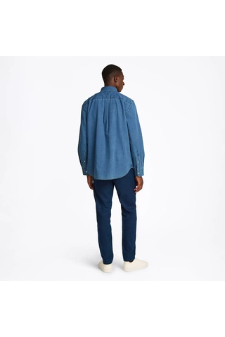 Tommy Hilfiger Chambray Rf Shırt Erkek Mavi Gömlek - Mw0mw38134 Mavi