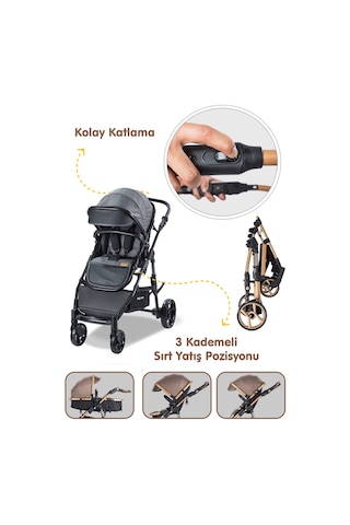 Baby Care BC 340 Bora Cross Travel Sistem Bebek Arabası