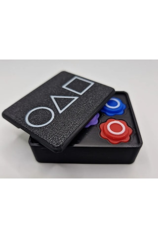 Squid Game Gonggi 5 Taş Oyun Seti, Kare Kutulu, Ağır Taşlı Versiy