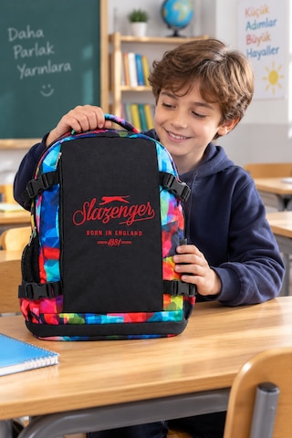 İlkokul Okul Çantası Slazenger Öğrenci Günlük Sırt Çantası 40x30x15 Cm Desenli
