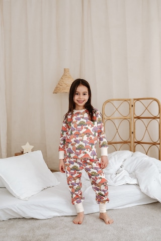 Mantar Baskılı Color Shapes Çocuk Pijama Seti Pembe