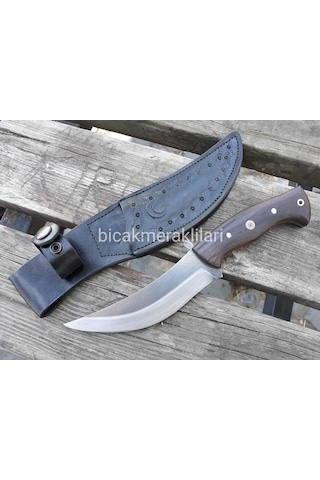 Eğri Ağız Av Kamp Bıçağı 4116 Çelik 25 CM Çok Renkli