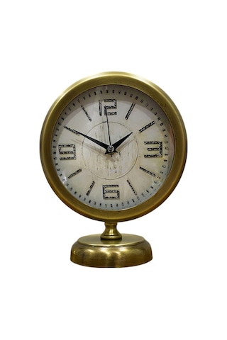 Premium Vintage 25 X 20 Cm Eskitme Metal Masa Saati Çok Renkli