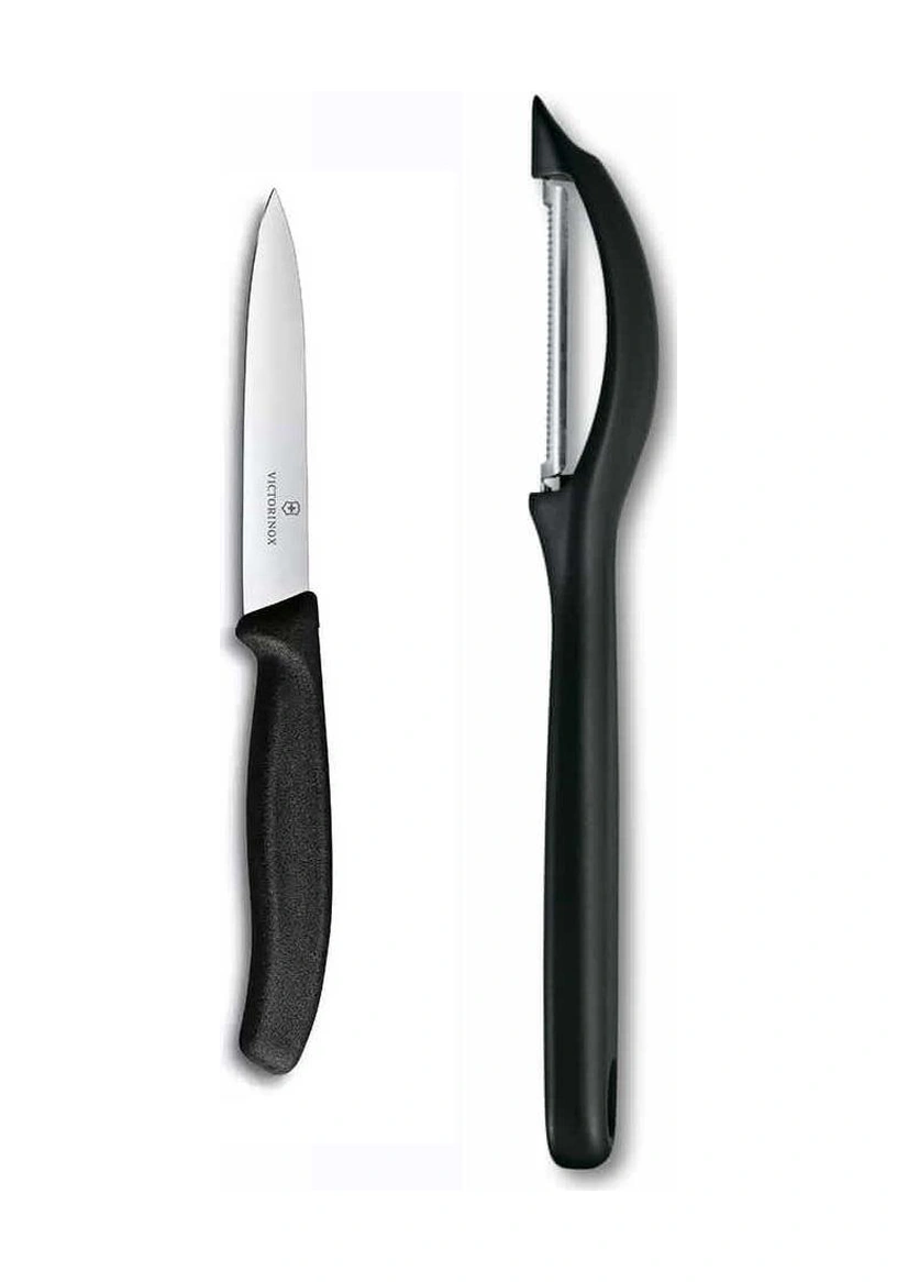 Victorinox Domates Soyacağı - 10 Cm Düz Sebze Meyve Bıçağı Siyah