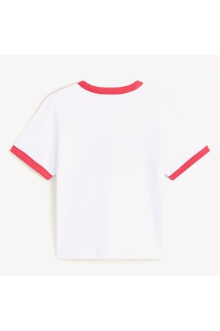 Vans Center Chest Ringer Kadın Beyaz T-shirt Vn000txswht1