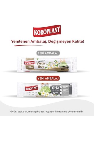 Yasemin Kokulu Orta Boy Büzgülü Çöp Poşeti 15&apos Li 55x57 Cm, Kolay Bağlanır Kokulu Büzgülü Orta Boy Çöp Torbası, Sızdırmaz, Yırtılmaz, Geri Dönüştürülebilir Atık Torbası, Güçlü Çöp Poşeti