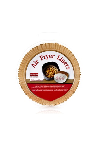 Air Fryer İçin Yuvarlak Kağıt Pişirme Kalıbı 20 Cm Taban, 4.5 Cm Kenar 50'li