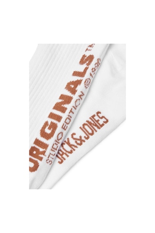 Jack&jones Jacbora Tennıs Sock 12256197 Beyaz-kırmızı Siyah