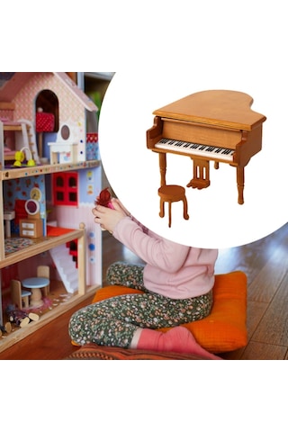 Suntek Minyatür Dollhouse Aksesuarları Sevgililer Ahşap-rengi