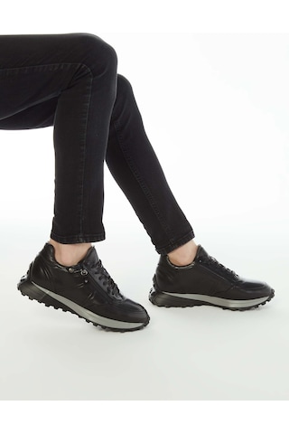 Tamer Tanca Erkek Hakiki Deri Siyah Sneakers & Spor Ayakkabı 383 5454 Erk Ayk Y23 Sıyah Dr/sıyah Siyah