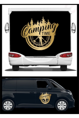 Kamp Sticker - 4x4 Off Road Adventure Avcı Sticker - Araba Oto Motosiklet Karavan Sticker - 02168 50 Cm