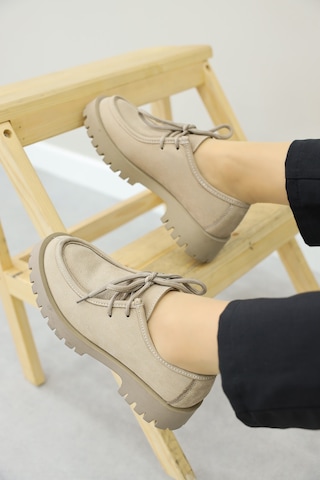 Fast Step Hakiki Deri Kadın Casual Ayakkabı 581za2847 Vizon Nubuk