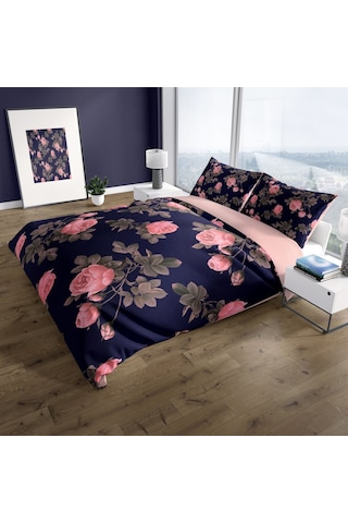 Cattleya Noble 3D Pamuk Saten Çift Kişilik Nevresim Takımı Çok Renkli