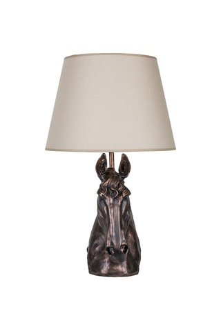 Qdec Modern Dizayn At Abajur Bakır Bej Diğer