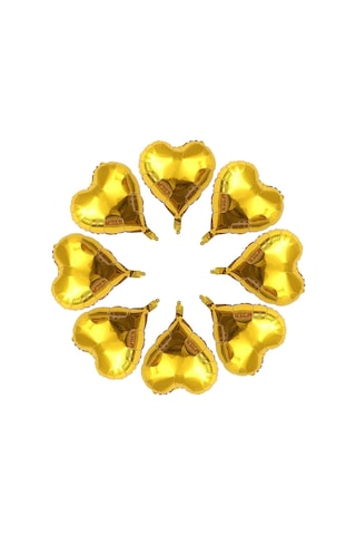 25 Adet Gold Kalp Folyo Balon 10 Inç