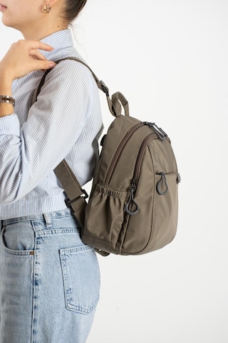 Baginn Kadın Sırt Çantası Ultra Hafif Paraşüt Kumaş Su İtici Kumaş Günlük Sırt Çantası Ölçüsü 30 24 Cm Vizon