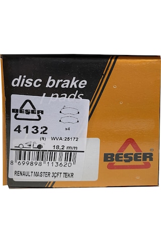 Beşer 4132 Arka Fren Balatası Karsan Jest - Master 3 Cift Teker