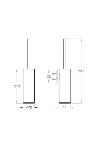 VitrA Origin A4489474 Tuvalet Fırçalığı Duvardan Soft Altın