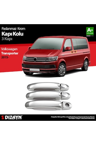S-Dizayn Vw T6 Transporter Krom Kapı Kolu 3 Kapı 2015 Üzeri