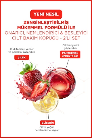 Icon Cilt Bakım Köpüğü Strawberry & Cheesecake 2'li Set