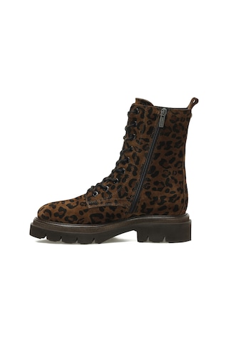 Nine West Russın2 5pr Leopar Kadın Düz Bot 000000000102034138 Kahverengi