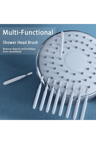 Monyee Banyo Duş Başlığı Tıkanıklık Açıcı - 20 Adet Nylon Fırça, Hexagonal Kaymaz Korumalı Kutu Seti Beyaz