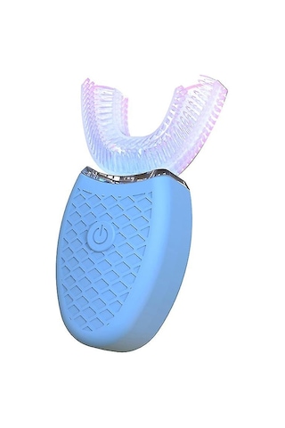 Elektrikli Diş Fırçası Ultrasonik U Şeklinde Diş Fırçaları Diş Beyazlatma İçin Mavi