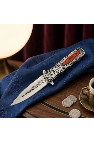 Knivox Browning Desenli Çelik Kabze Kamp Çakısı Çok Renkli