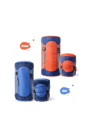 Symbee Turuncu M Boylu 210t Poliester Kompresyon Çantası - 4 Ayarlanabilir Kordonlu, Taşınabilir, Kamp Ve Bisiklet Turları İçin