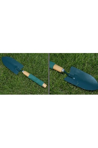 Ahşap Saplı Kürek 35 Cm Metal Bahçe Küreği, Ahşap Saplı Bahçe El Küreği