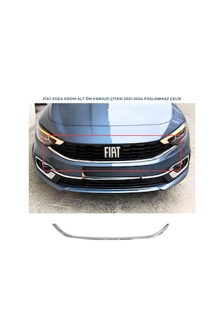 Fiat Egea Krom Ön Alt Panjur Çıtası Hb - Sd 2021-2024 Paslanmaz Çelik