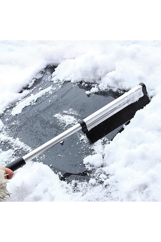 65cm 2in1 Buz Kazıyıcı Ve Kar Temizleme Fırçası Don Temizleme Fırcası Araç Buz Kazıyıcı Çok Renkli