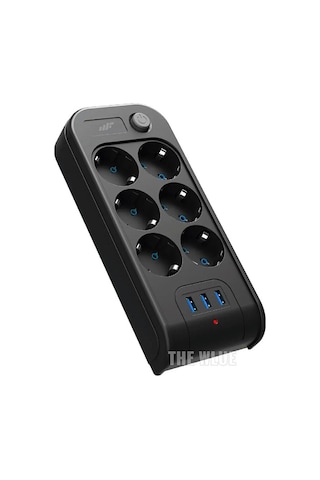 Çoklu 6'lı Priz Akım Korumalı 3xusb 3.4a 2500 Watt 2 Metre Uzatma Diğer