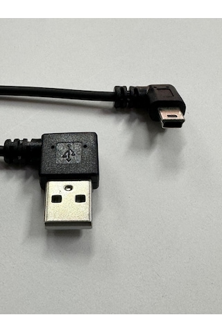 90 Derece 5 Pin Spiral Kablo 90 Derece Mini Usb Spiral Kablo 1 Metre