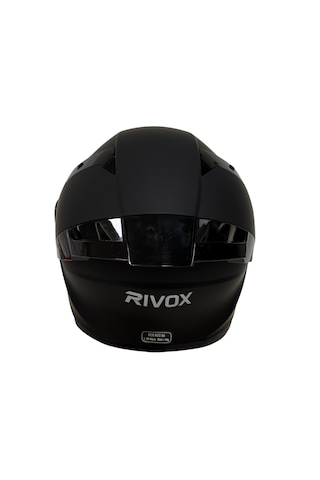 Rivox R2 Kapalı Motosiklet Kaskı Mat Siyah