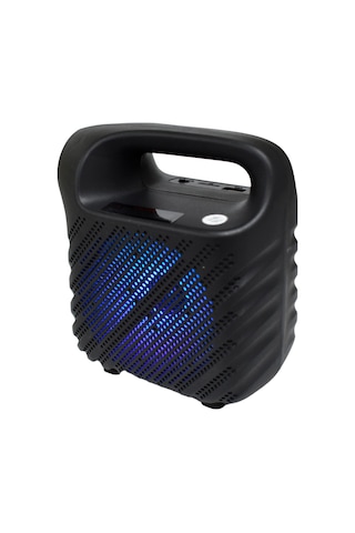 Işıklı 4" Taşınabilir Bluetooth Hoparlör El Fenerli FM Radyo