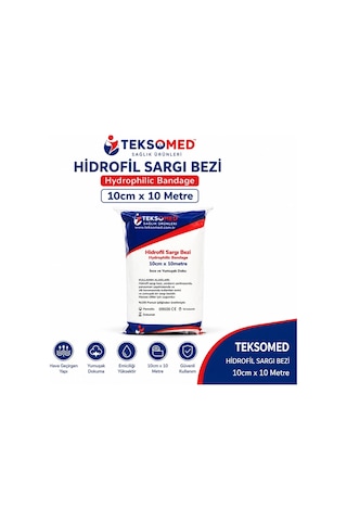Teksomed Hidrofil Sargı Bezi 10 Cm 10 Metre 100 Adet