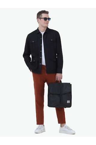 Kiremit Dokuma Casual %100 Keten Pantolon Kiremit