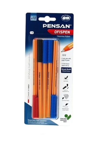 Pensan 1010 1.0 Ofispen Tükenmez Kalem Karışık 10'lu