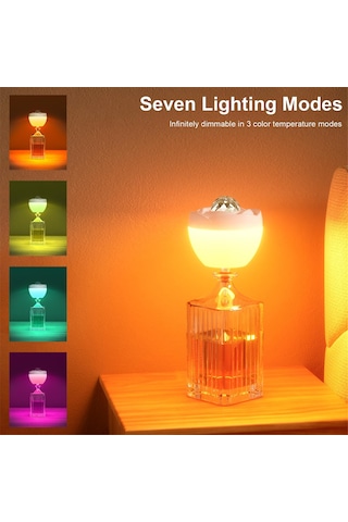 Kablosuz Şişe Lambası, Projeksiyon Fonksiyonlu Led Şişe Işığı, Beyaz