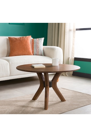 Furnirem Yuvarlak Orta Sehpa 65 Cm Ceviz