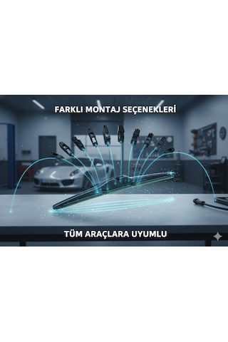Space Premium 10 Aparatlı Hibrit Silecek Kilitli Model 40 Cm Uyumlu