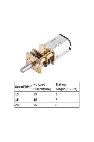 Didadodo Dc 6 V Dişli Motoru Yüksek Torklu 1:1000 Redüktör Bakır, Optimal Performans Bakır