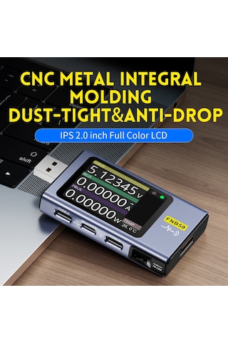 Fnb58-bt Bluetooth Usb Voltmetre Ampermetre Test Cıhazı
